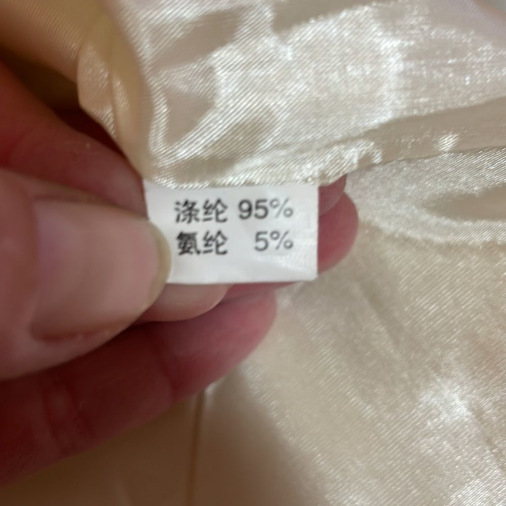 Chinese Traditional Top, Embroidered 3/4 sleeve shirt, ivory, teal, pink, Large - Picture 10 of 11